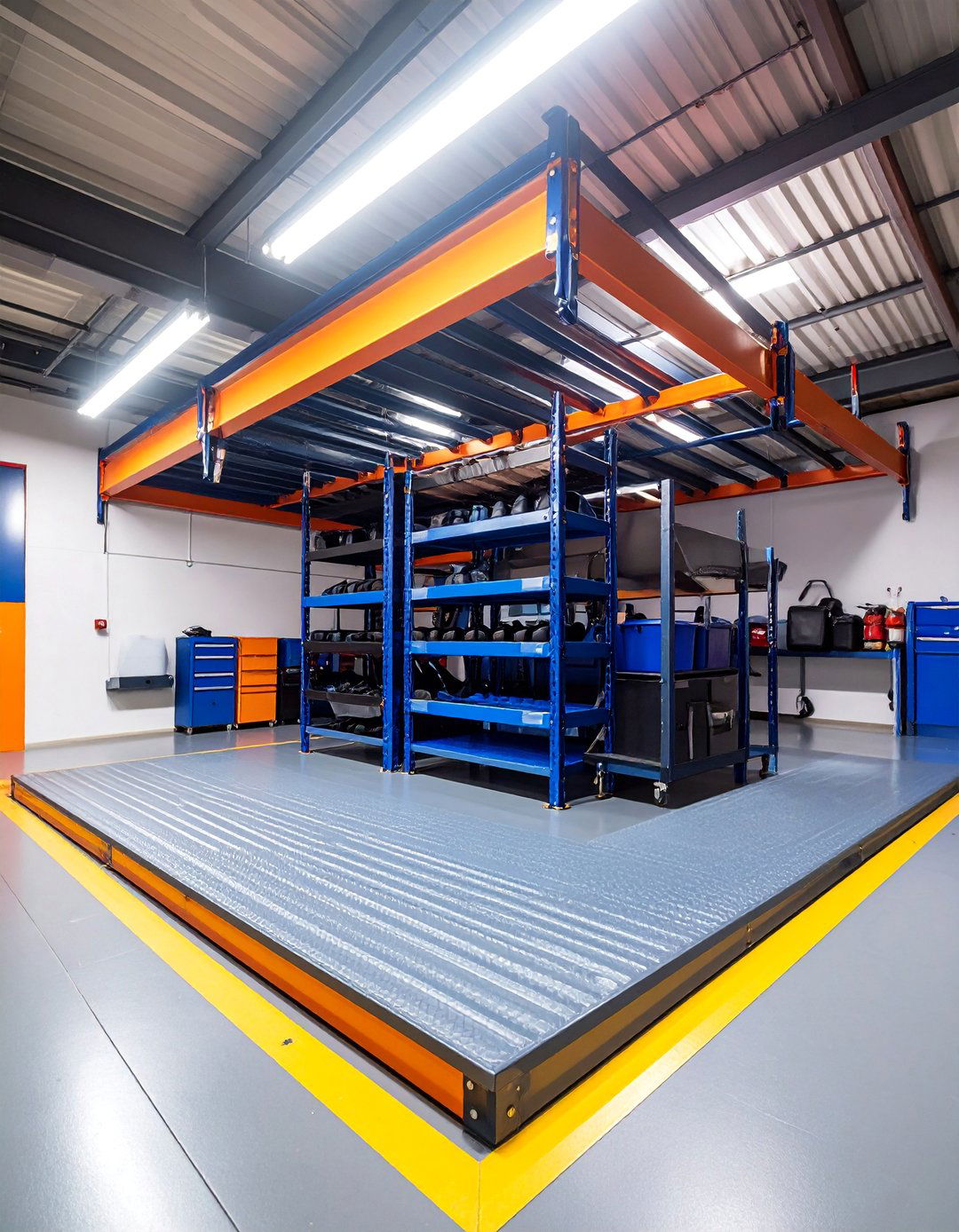 Garage Shoe Storage Platforms with Elevated Design - 25 Garage Shoe Storage Ideas