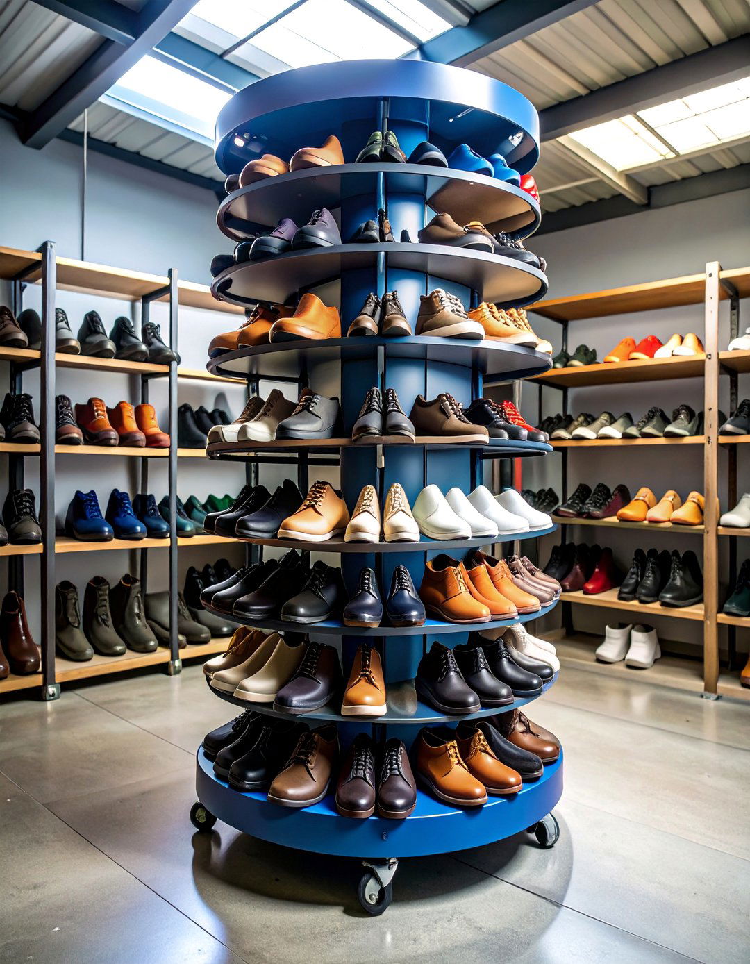 Garage Shoe Storage Towers with Rotating Capabilities - 25 Garage Shoe Storage Ideas