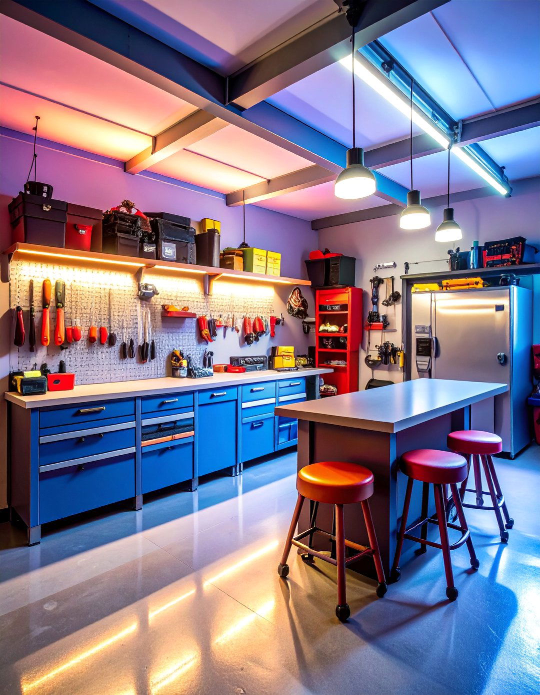 Garage Workshop Man Cave with Tool Storage - 25 Man Cave Ideas