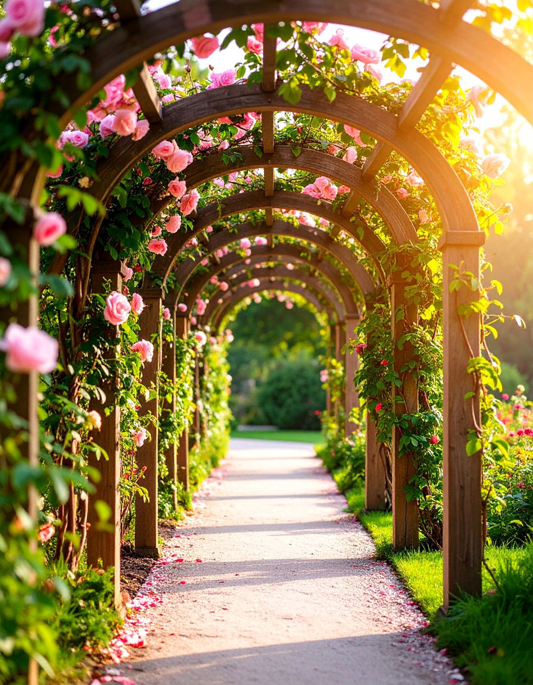 Garden Archway with Climbing Framework - 25 Garden Art Ideas