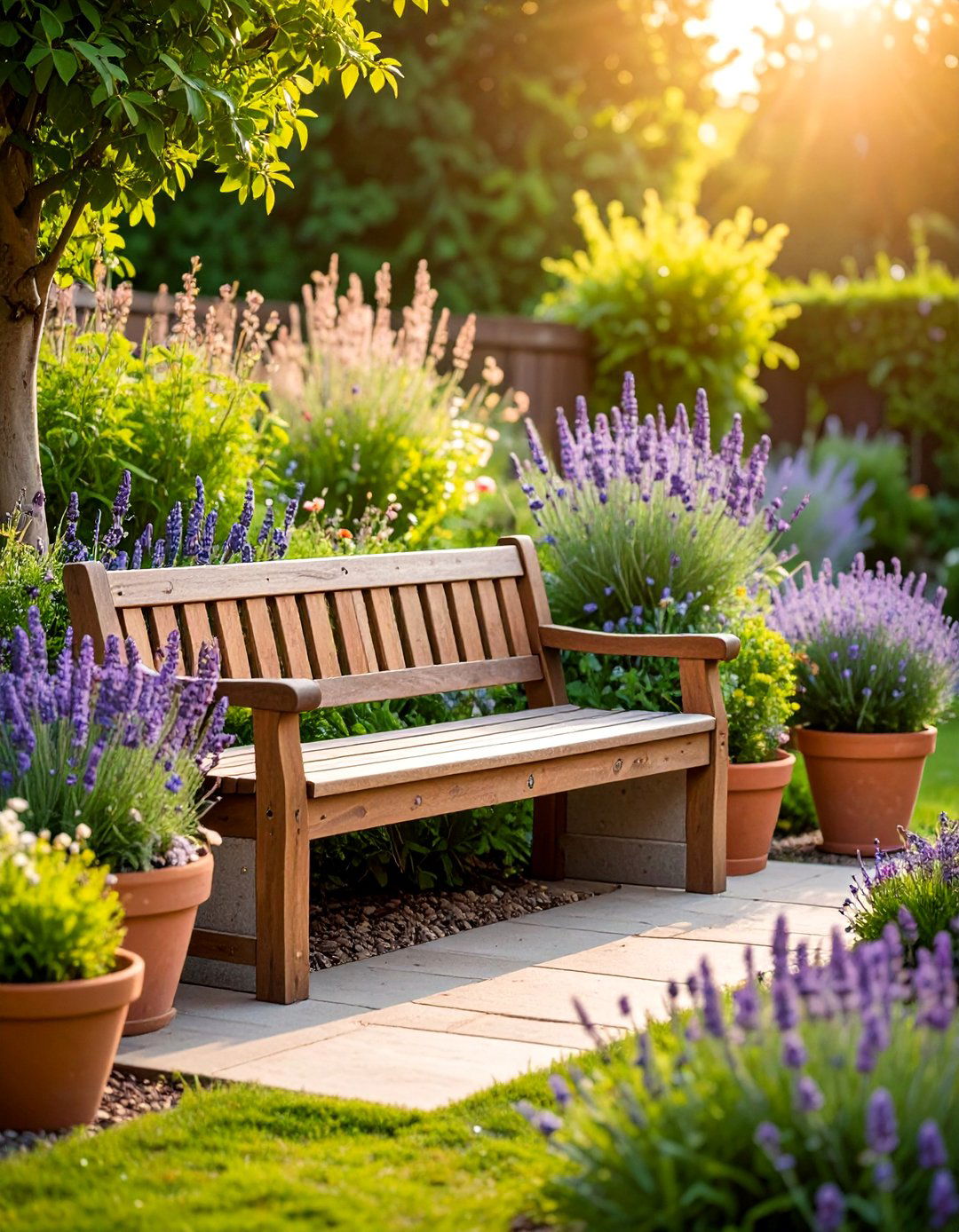 Garden Bench with Integrated Planters - 25 Cinder Block Garden Ideas