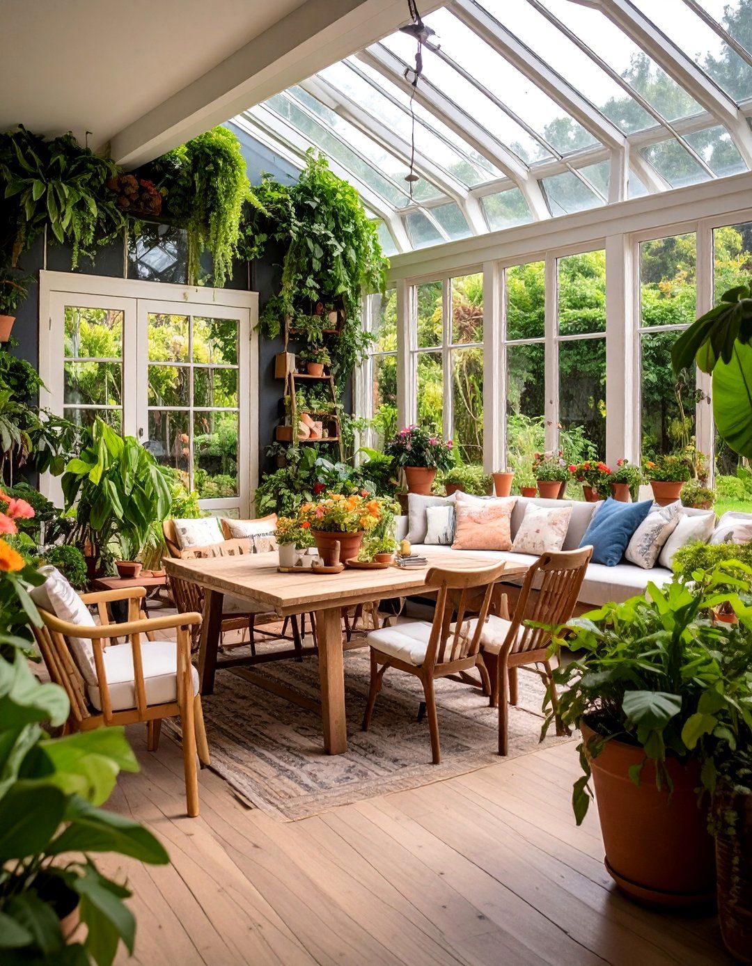 Garden Country Living Room with Botanical Elements - 25 Country Living Room Ideas