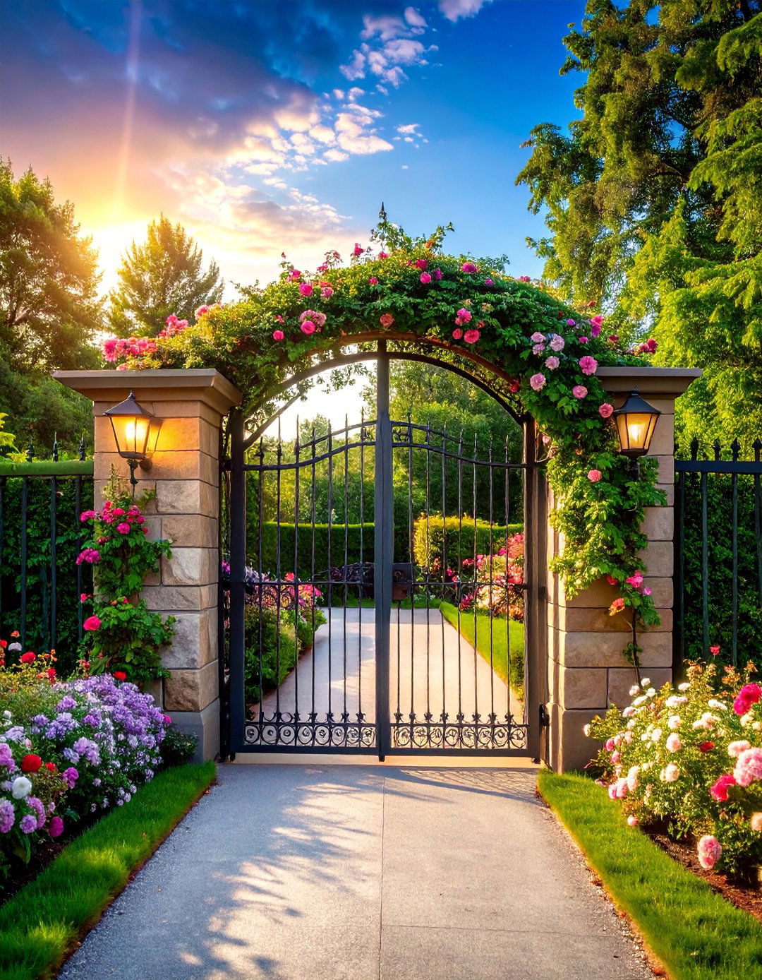 Garden Gate Artistic Entrance - 25 Garden Art Ideas