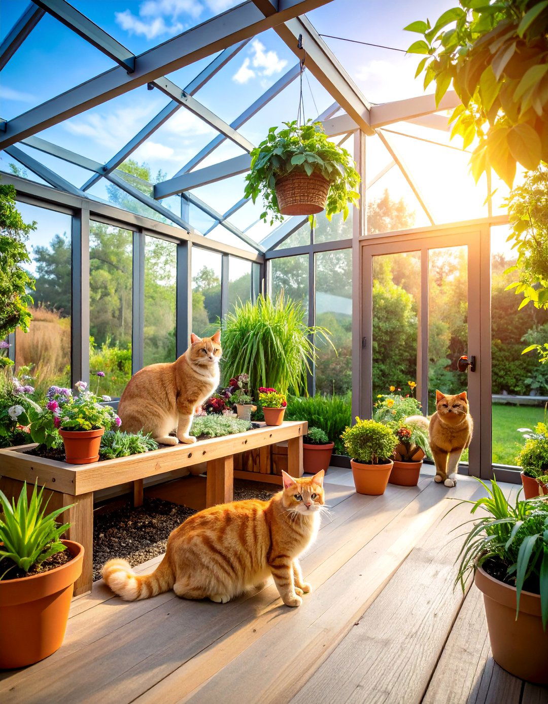 Garden Greenhouse Catio Hybrid - 25 Outdoor Catio Ideas