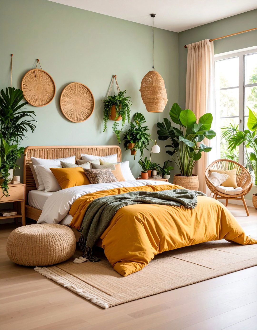 Garden Inspired Bedroom with Natural Elements and Botanical Themes - 25 Bedroom Ideas For Couples