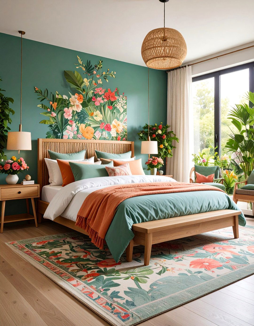 Garden Inspired Guest Bedroom with Botanical Prints - 25 Guest Bedroom Ideas