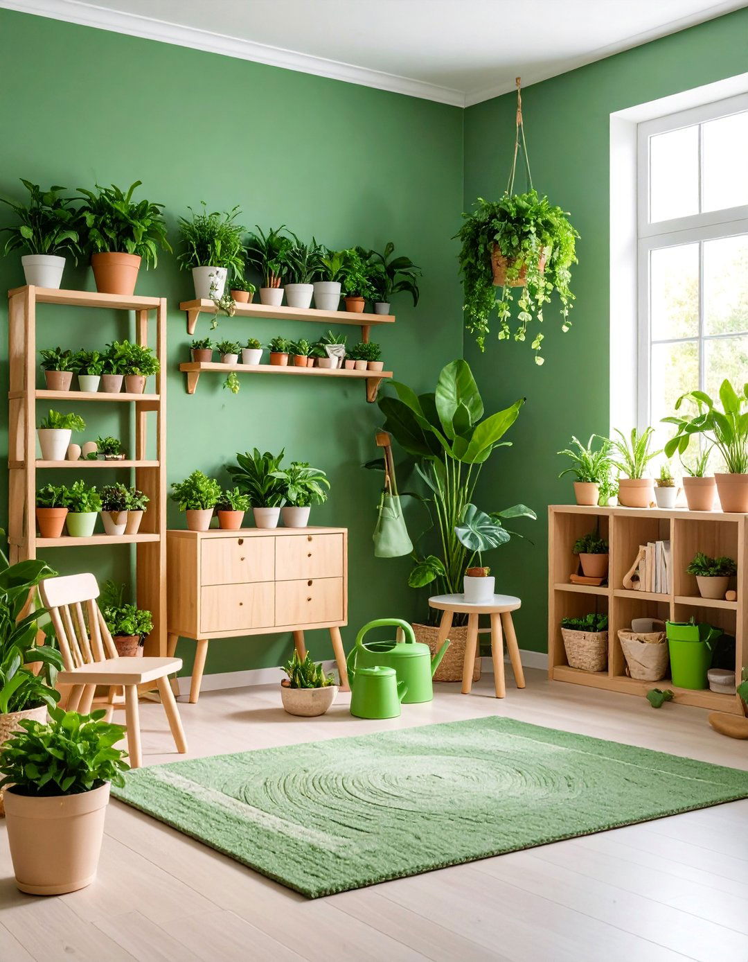 Garden Inspired Montessori Nursery with Plant Corner - 25 montessori nursery ideas