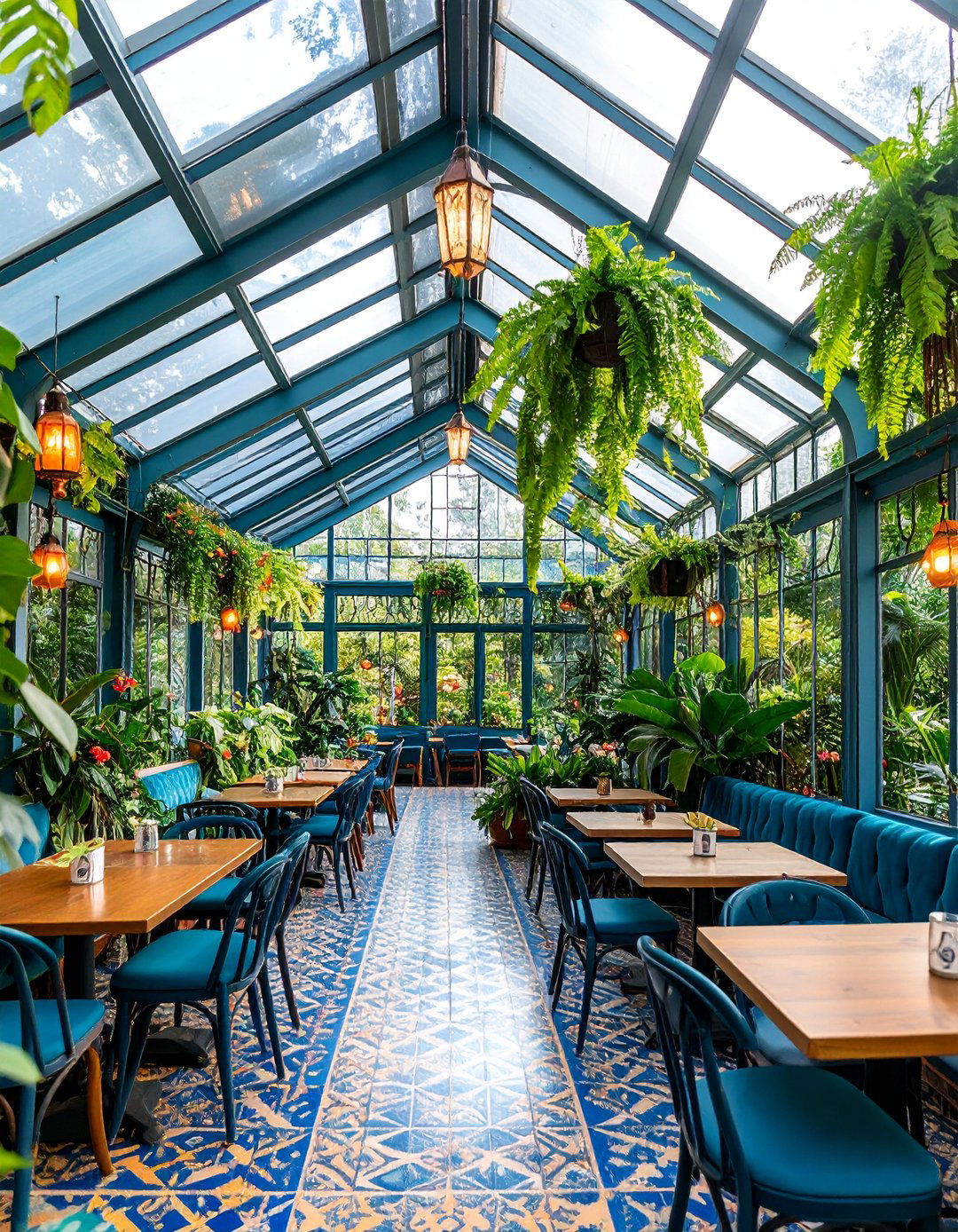 Garden Inspired Tin Ceiling Greenhouse Cafe - 25 Tin Ceiling