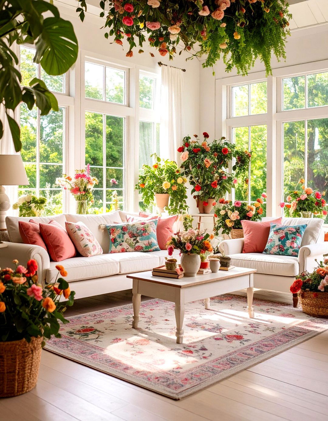 Garden Party Living Room - 25 Preppy Living Room Ideas