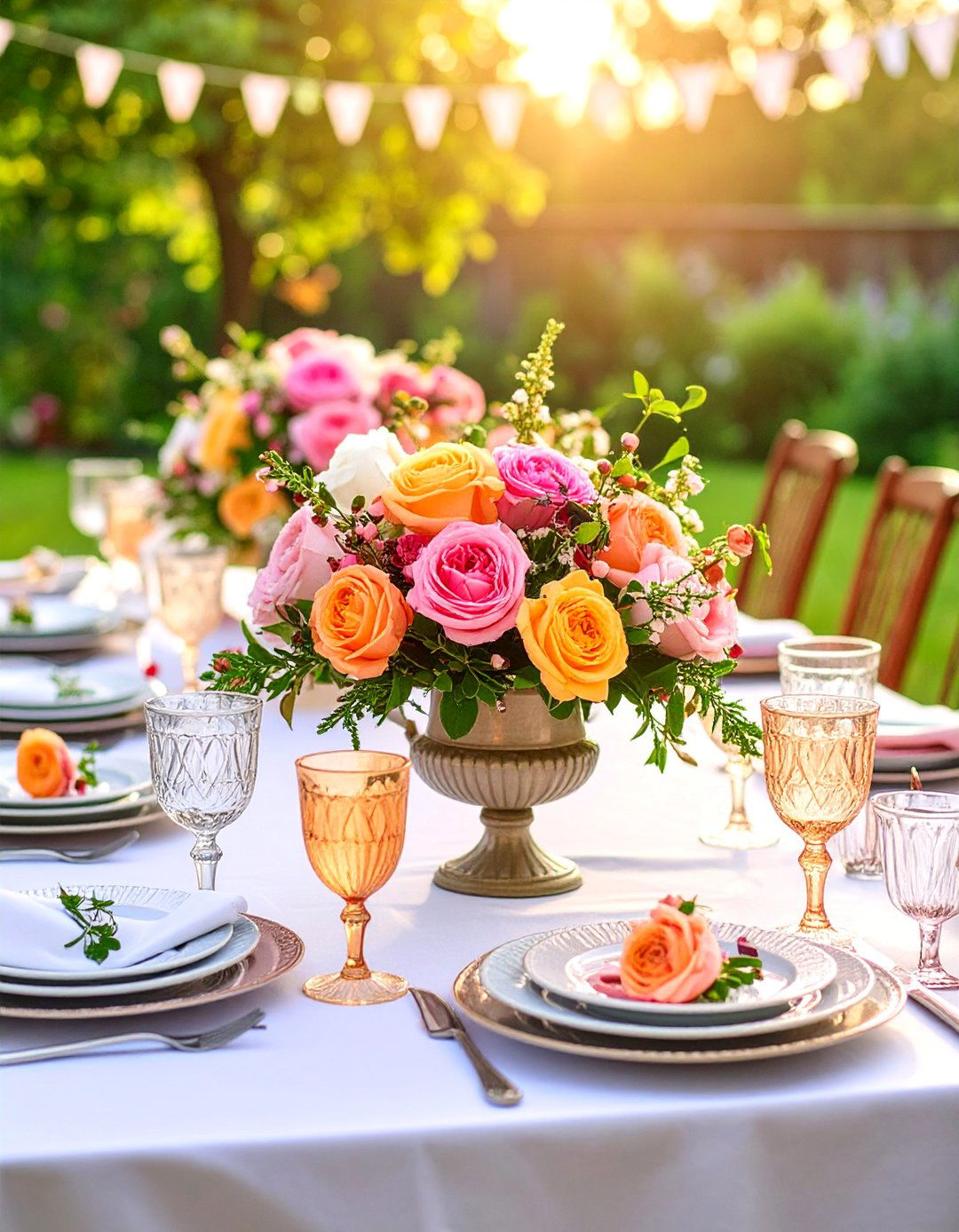 Garden Party Rose Centerpiece - 25 Flower Centerpiece Ideas