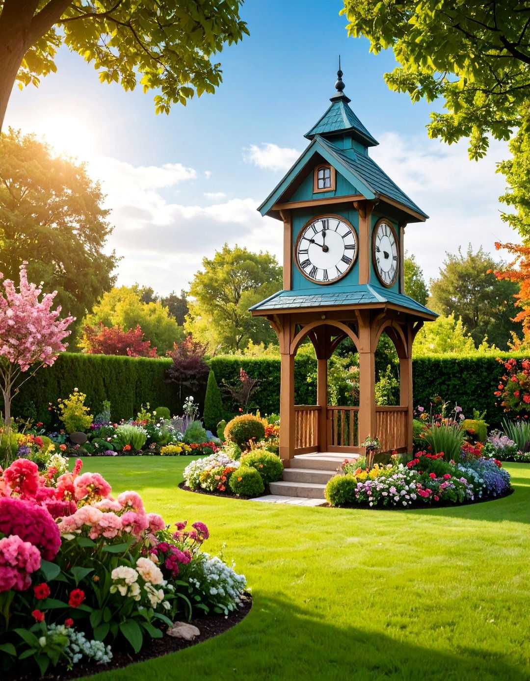 Garden Planning Clock Tower - 25 First Wedding Anniversary Gift Ideas