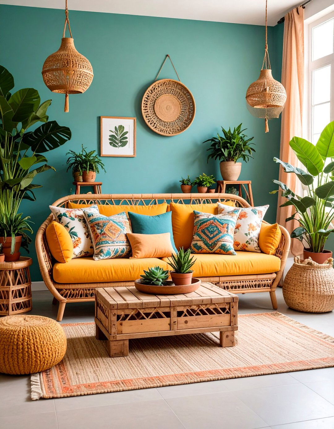 Garden Room Living Room with Indoor Plant Displays - 25 Shabby-chic Style Living Room Ideas