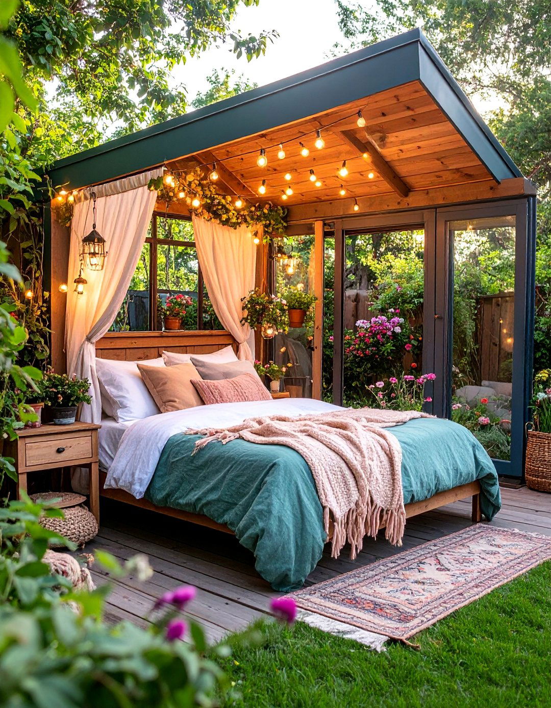 Garden Shed Outdoor Bedroom Retreat - 25 Outdoor Bedroom Ideas