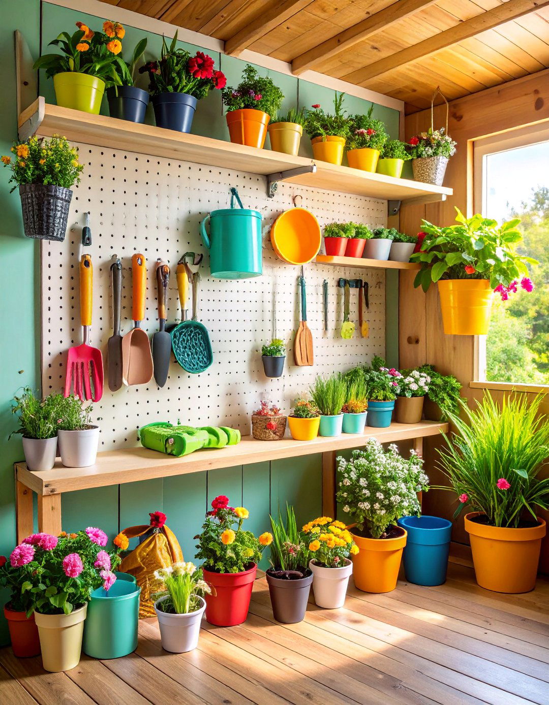 Garden Shed Pegboard Organization - 25 Pegboard Ideas