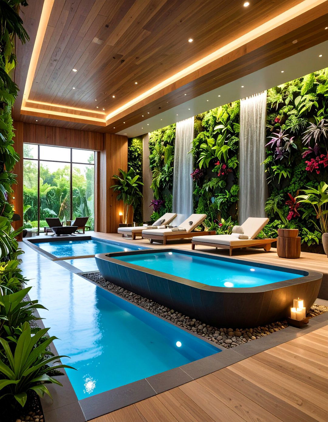 Garden Spa Room with Living Walls - 25 Spa Room Ideas