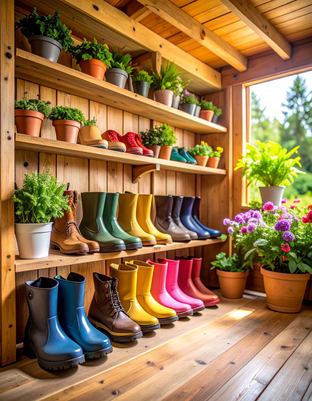 Garden Tool Shed Shoe Section - 25 Outdoor Shoe Storage Ideas