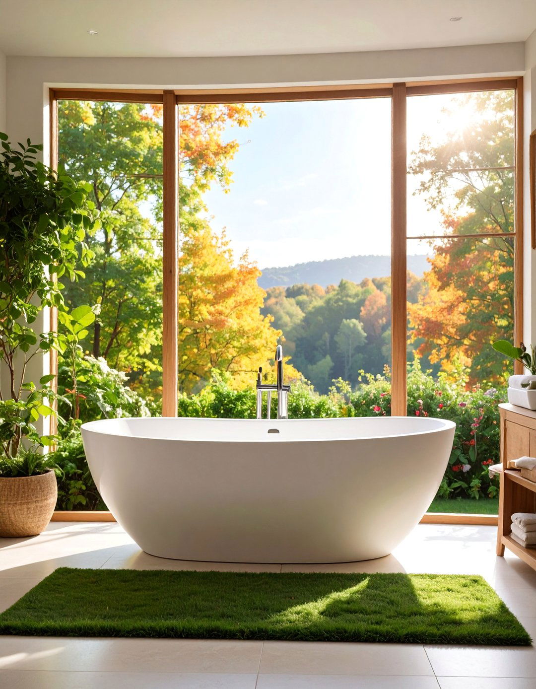 Garden Tub with Window Views - 25 luxury bathroom ideas