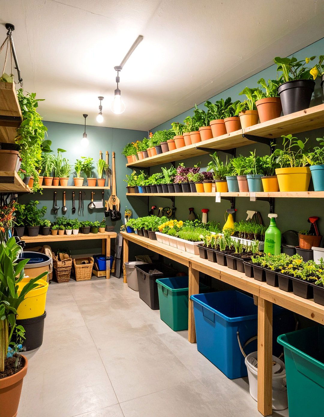 Gardening Supply Organization - 25 Basement Storage Ideas