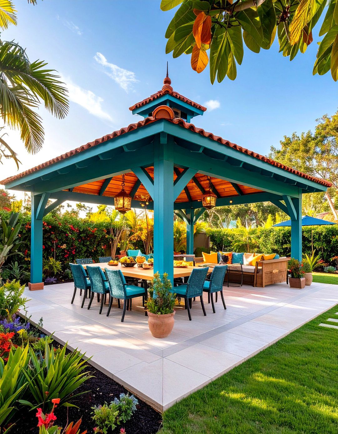 Gazebo Covered BBQ Area with All Weather Protection - 25 bbq area ideas