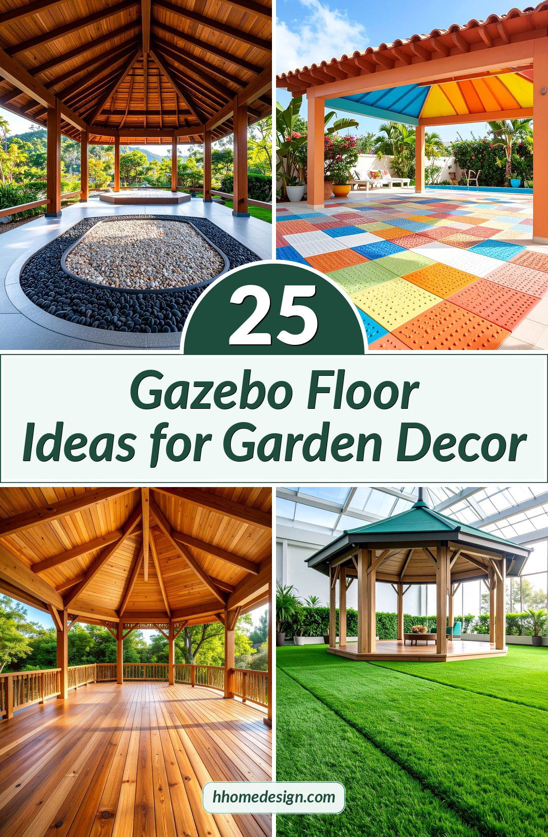 25 Gazebo Floor Ideas for Garden Decor