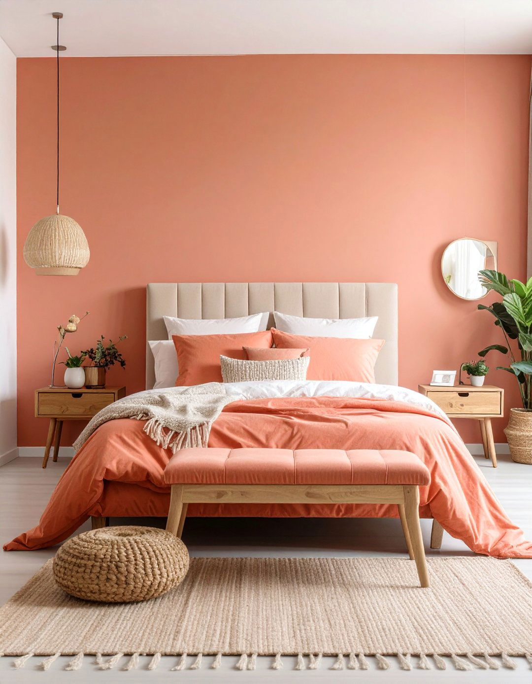 Gentle Coral Bedroom Warmth - 25 Calming Paint Colors