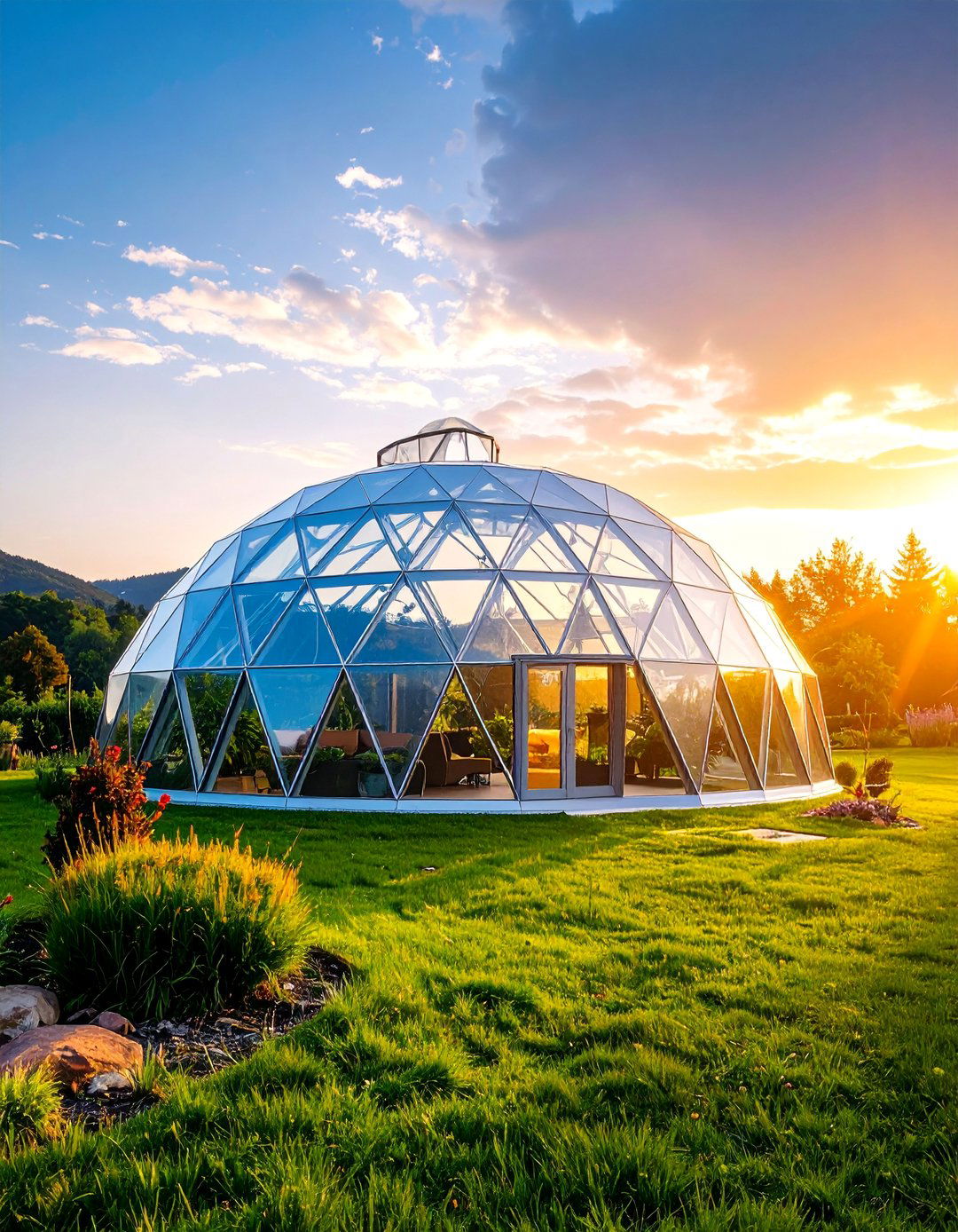 Geodesic Crystal Dome Greenhouse - 25 Fantasy Greenhouse Ideas