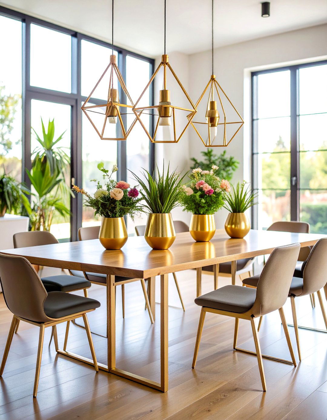 Geometric Metal Framework Centerpiece - 25 Centerpiece Ideas