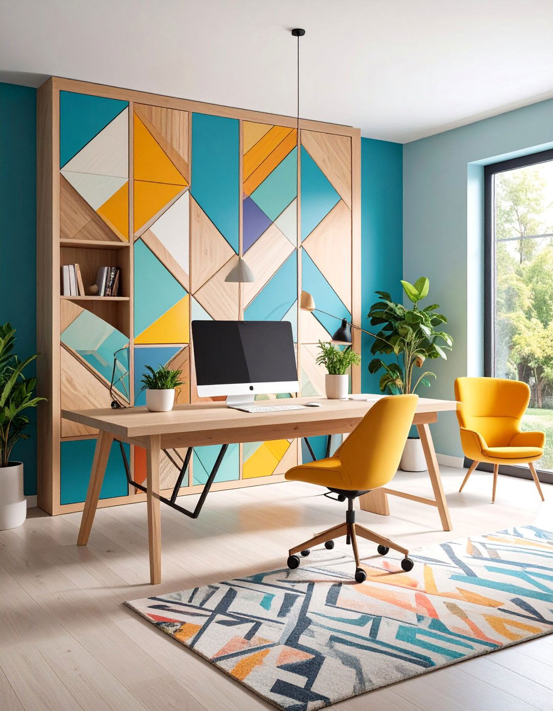 Geometric Panel Room Divider - 25 Room Divider Ideas