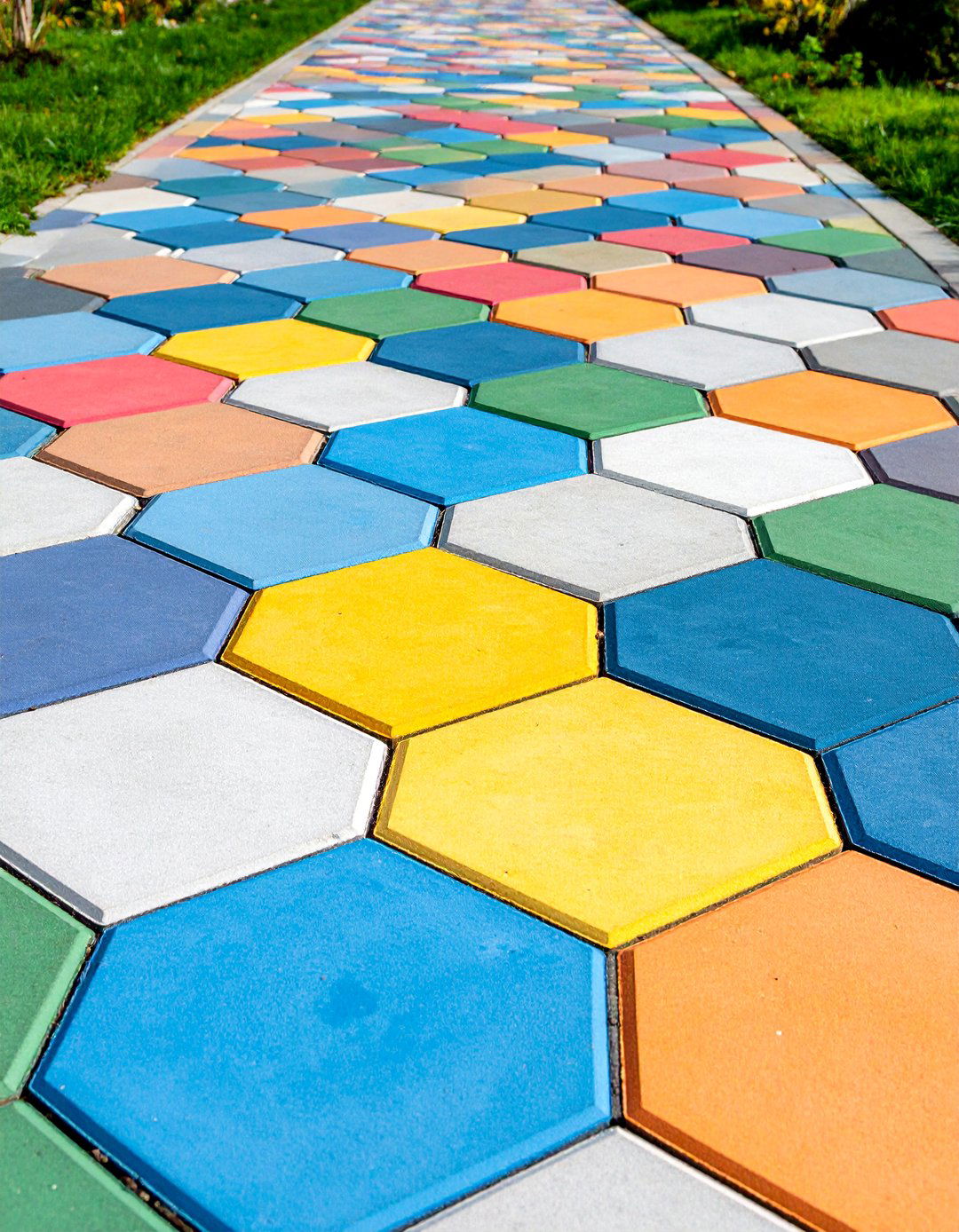 Geometric Pattern Concrete - 25 walkway ideas