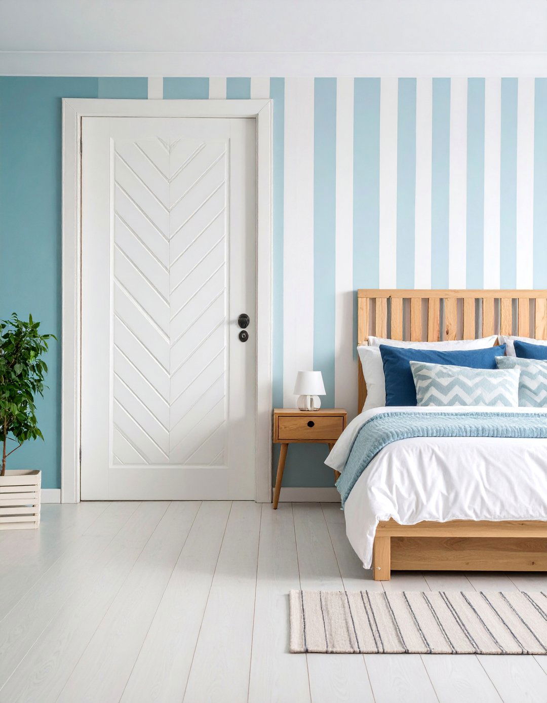 Geometric Pattern Designs - 25 Bedroom Door Decorating Ideas