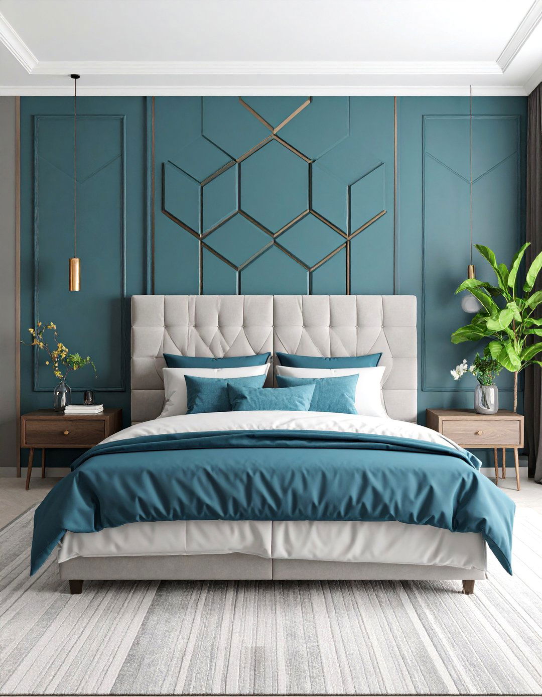 25 Teal and Grey Bedroom Ideas for Calm Modern Style