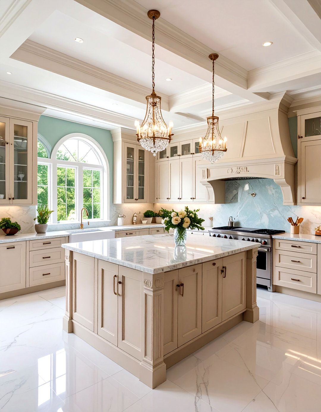 Georgian Classic Beige Kitchen - 25 Kitchens With Beige Kitchen Cabinets