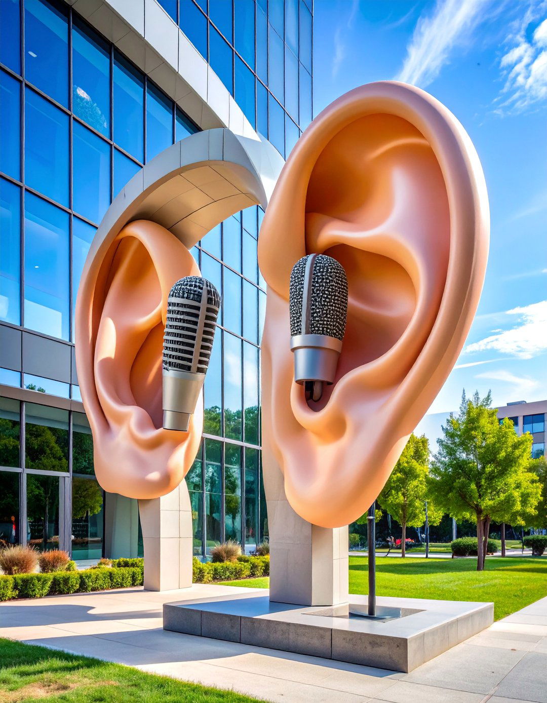 Giant Ear and Microphone Audio Mural - 25 Nashville Murals