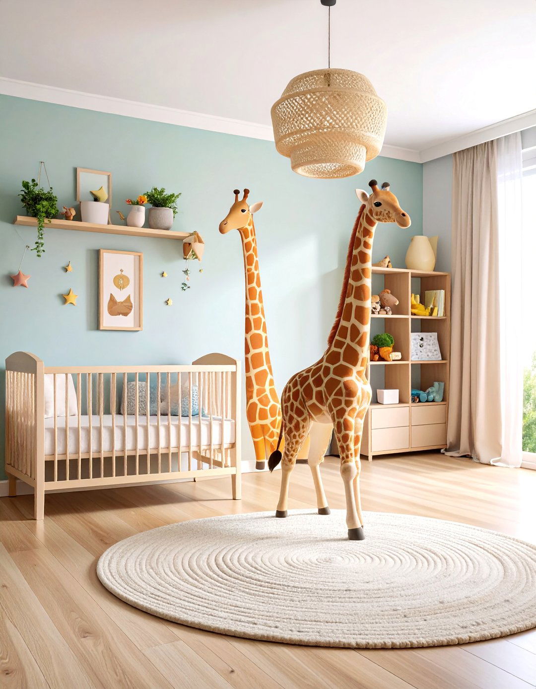 Giraffe Growth Chart Nursery with Height Themed Decor Elements - 25 Giraffe Nursery Ideas
