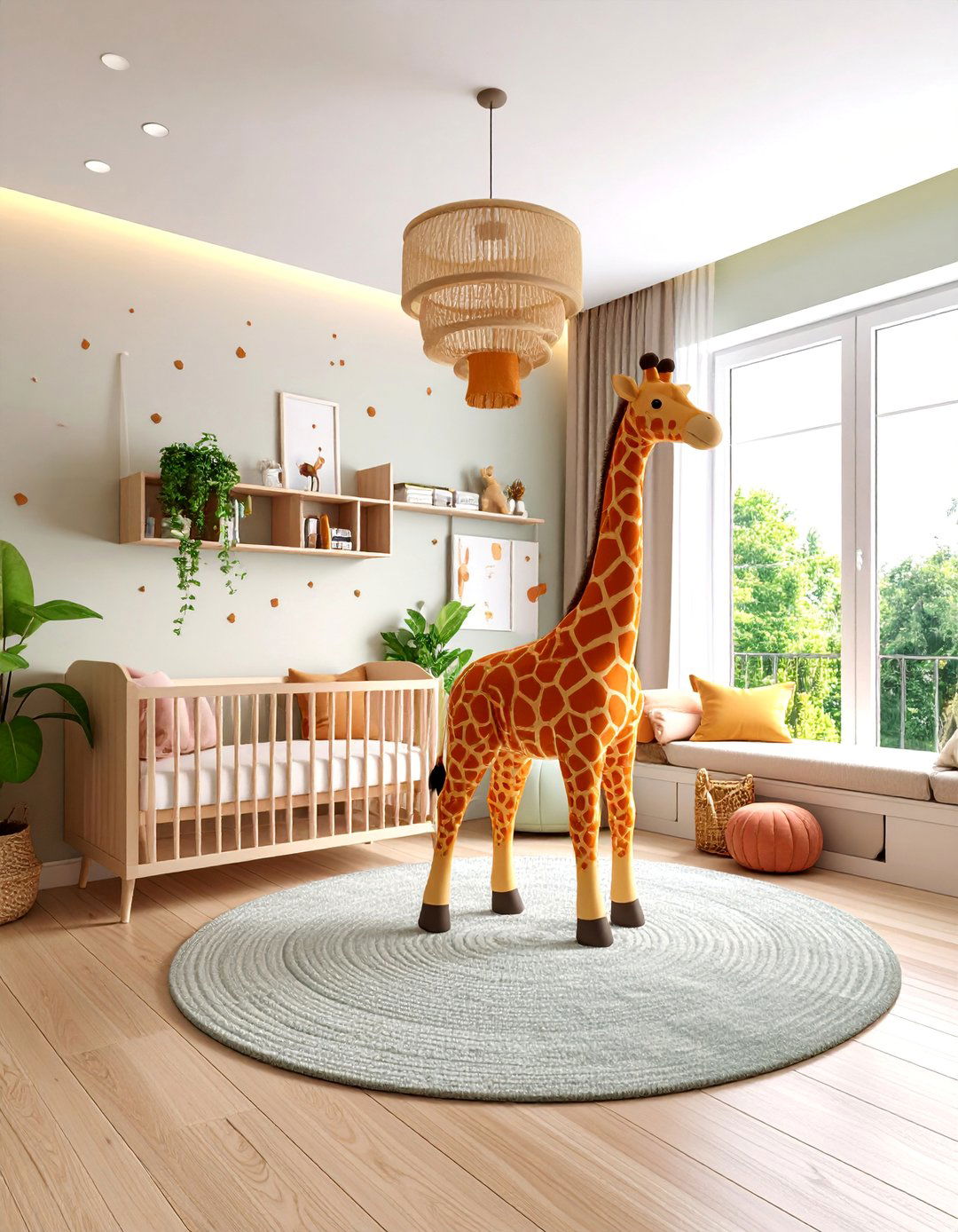 Giraffe Nursery with Built in Storage and Custom Furniture Solutions - 25 Giraffe Nursery Ideas