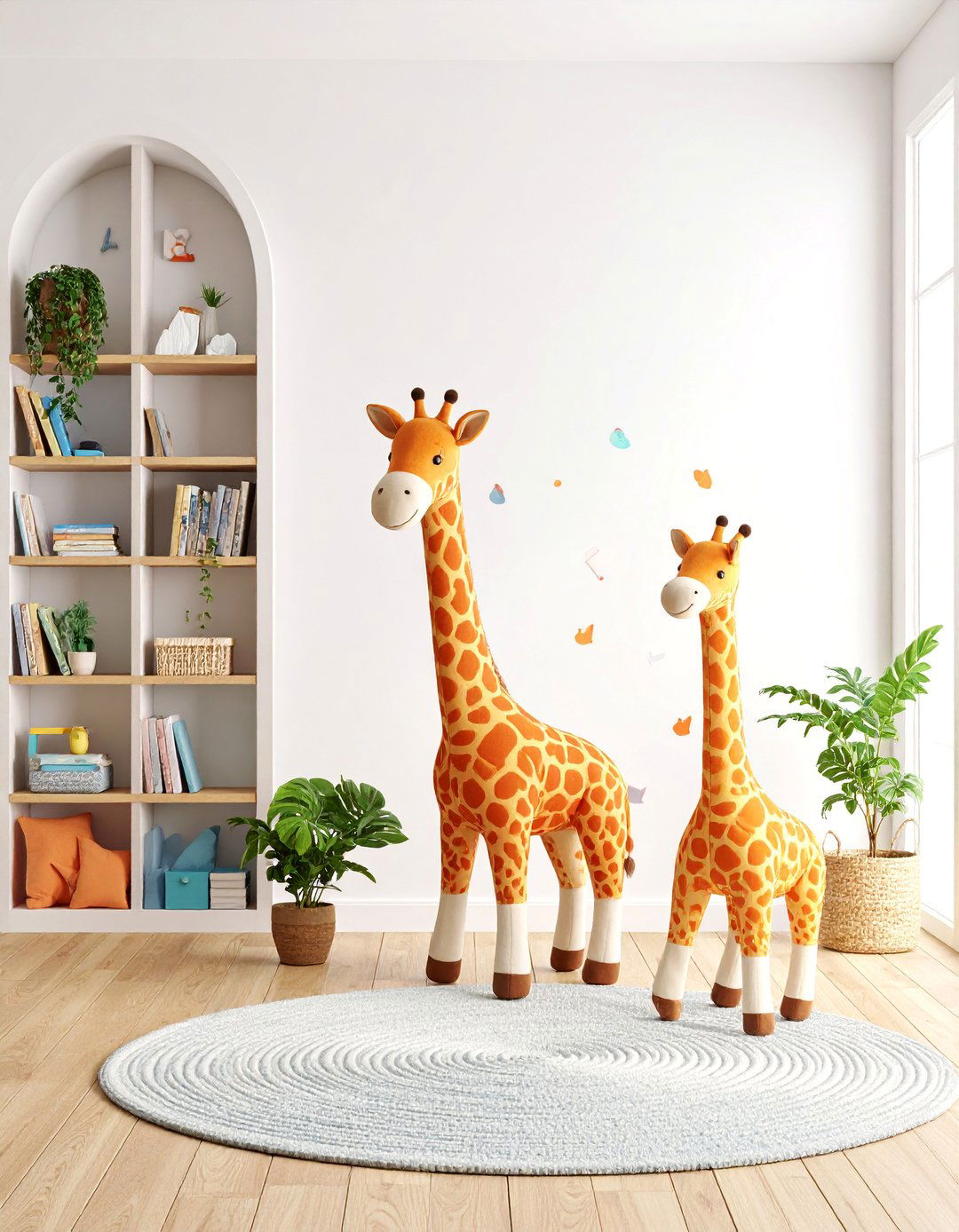Giraffe Nursery with Reading Nook and Book Themed Accents - 25 Giraffe Nursery Ideas