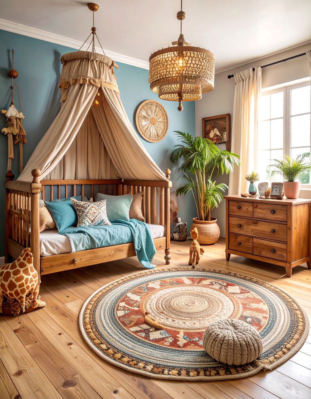 Giraffe Nursery with Vintage Safari Theme and Antique Accents - 25 Giraffe Nursery Ideas