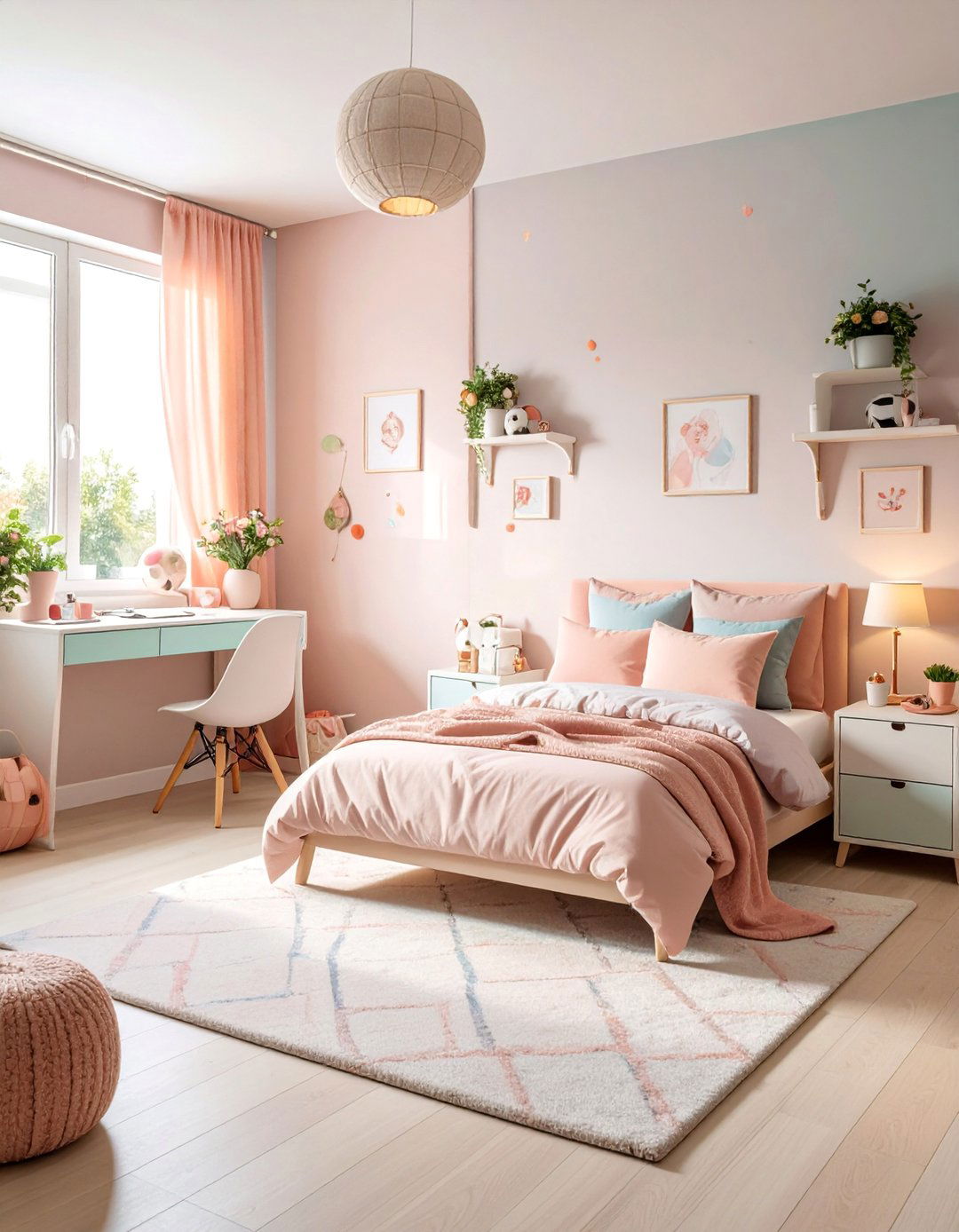 Girls Soccer Bedroom with Feminine Touches - 25 Soccer Themed Bedroom Ideas