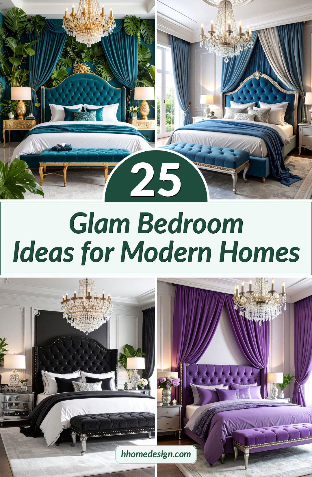 25 Glam Bedroom Ideas for Modern Homes