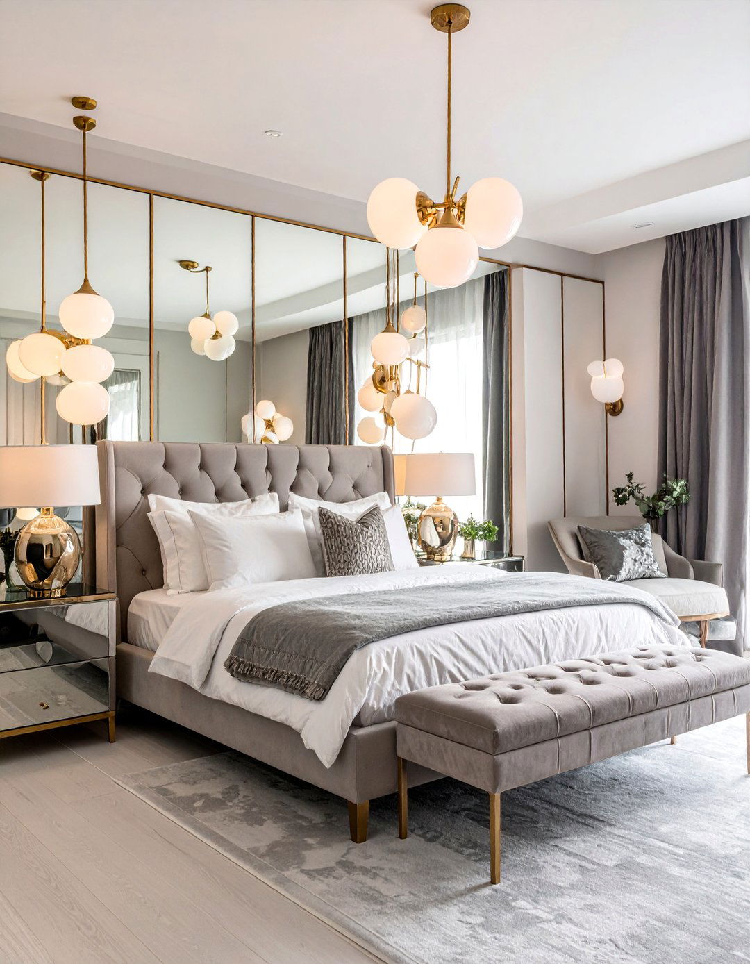 Glamorous Hollywood Vanity Sconces - 25 Bedroom Wall Sconce Ideas