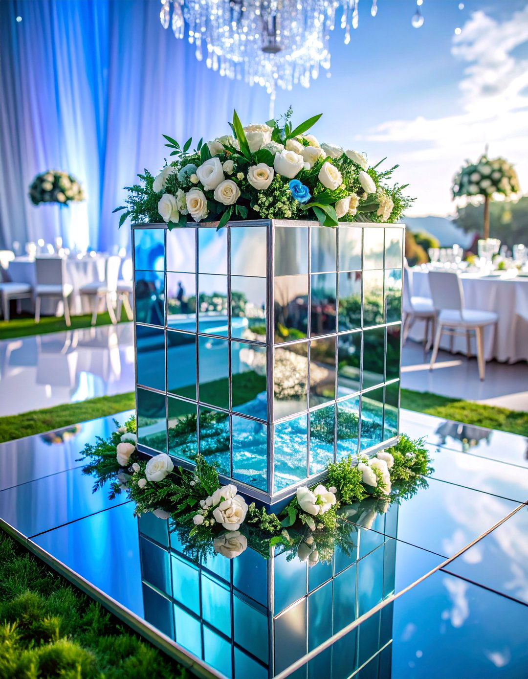 Glamorous Mirror Wedding Card Box Display - 25 Wedding Card Box Ideas