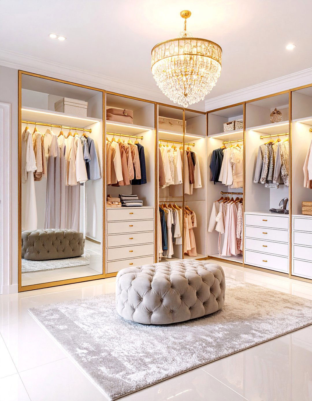 Glamorous Walk In Closet Design - 25 Glam Interior Design Ideas