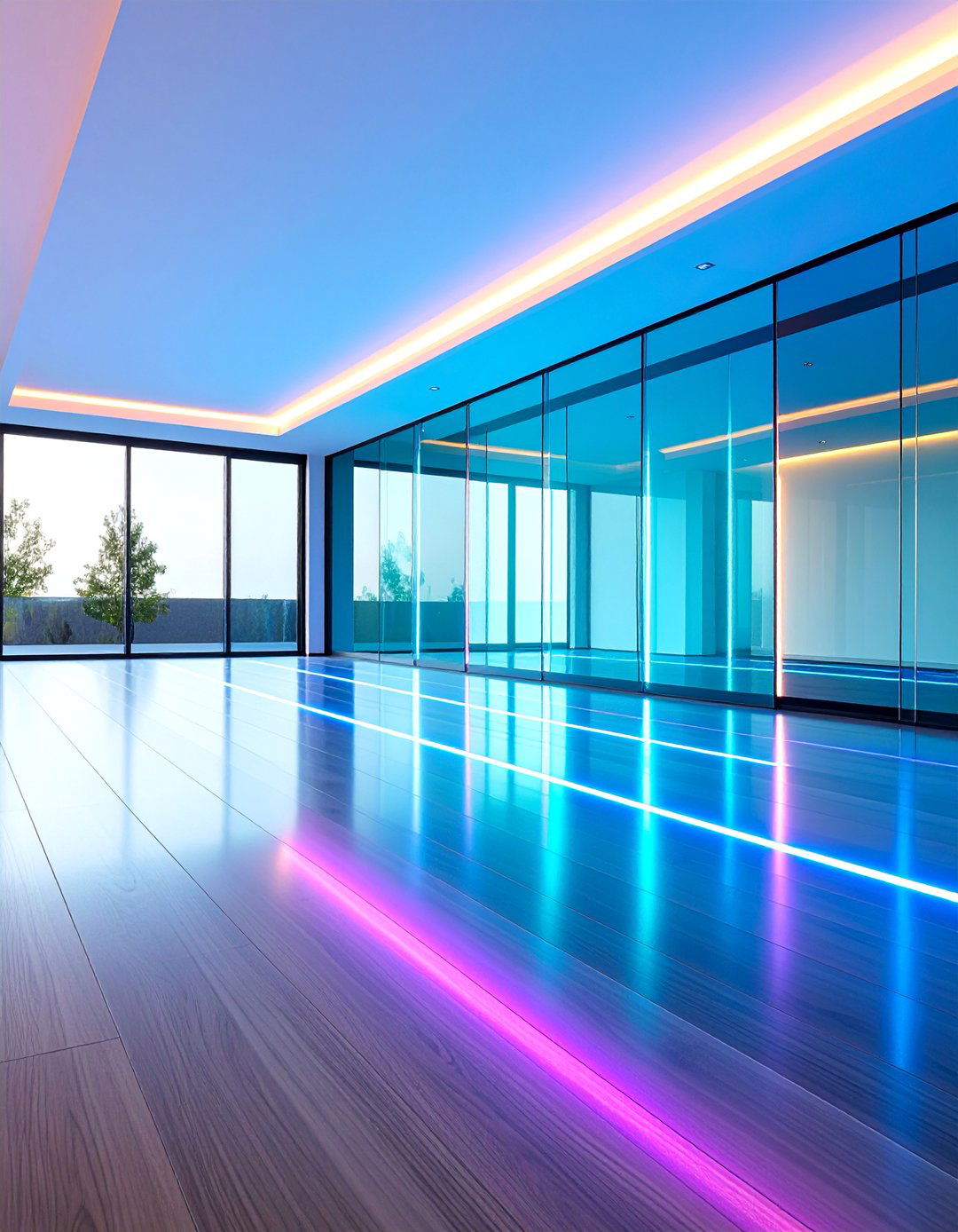 Glass Accent Line Details - 25 Floor Transition Ideas