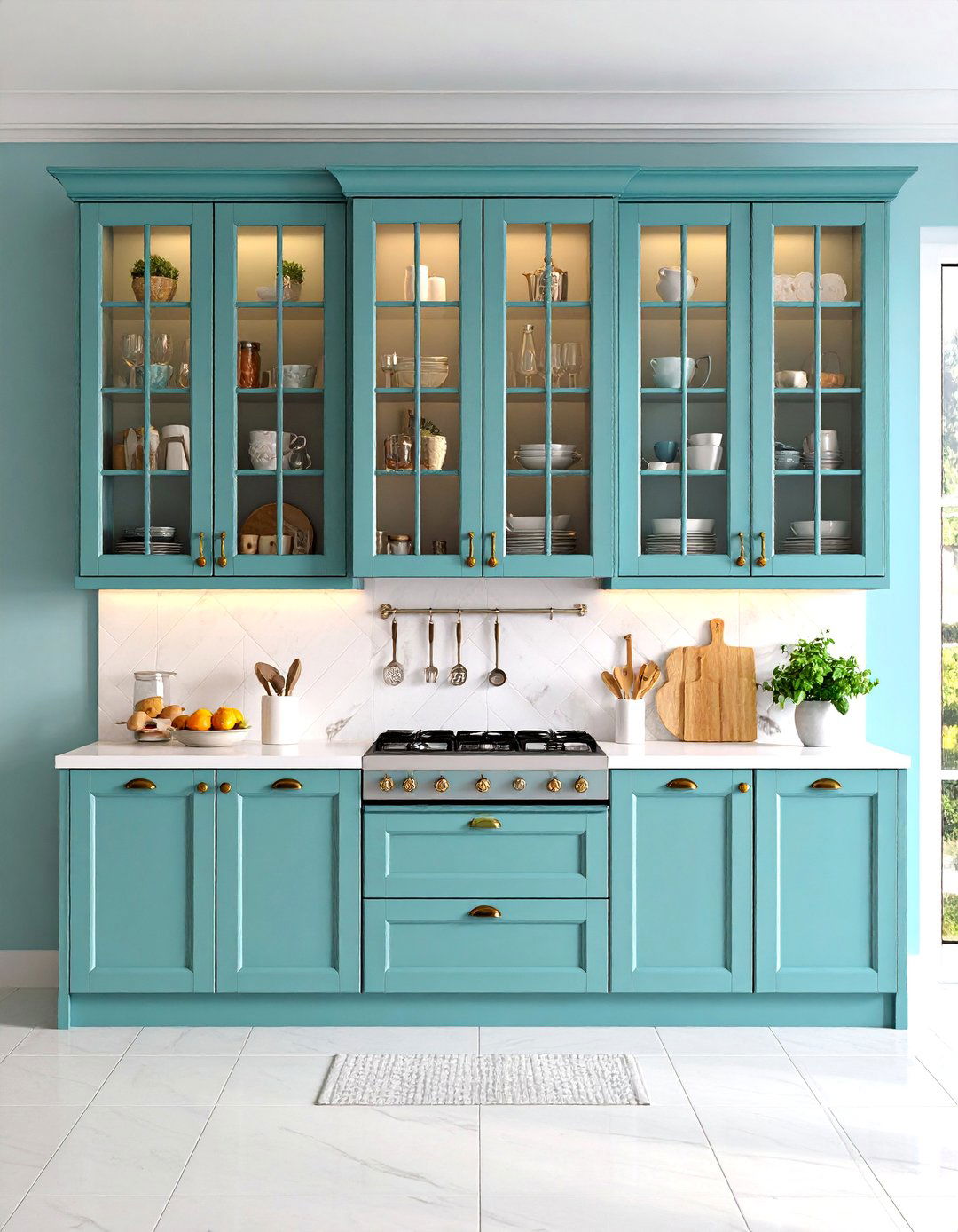 Glass Front Cabinet Kitchen Display - 25 French Country Kitchen Ideas