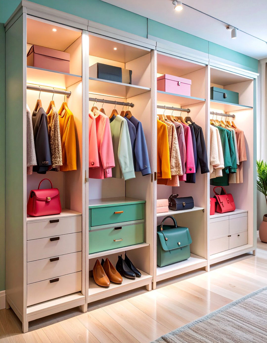 Glass Front Cabinet Solution - 25 Purse Storage Ideas