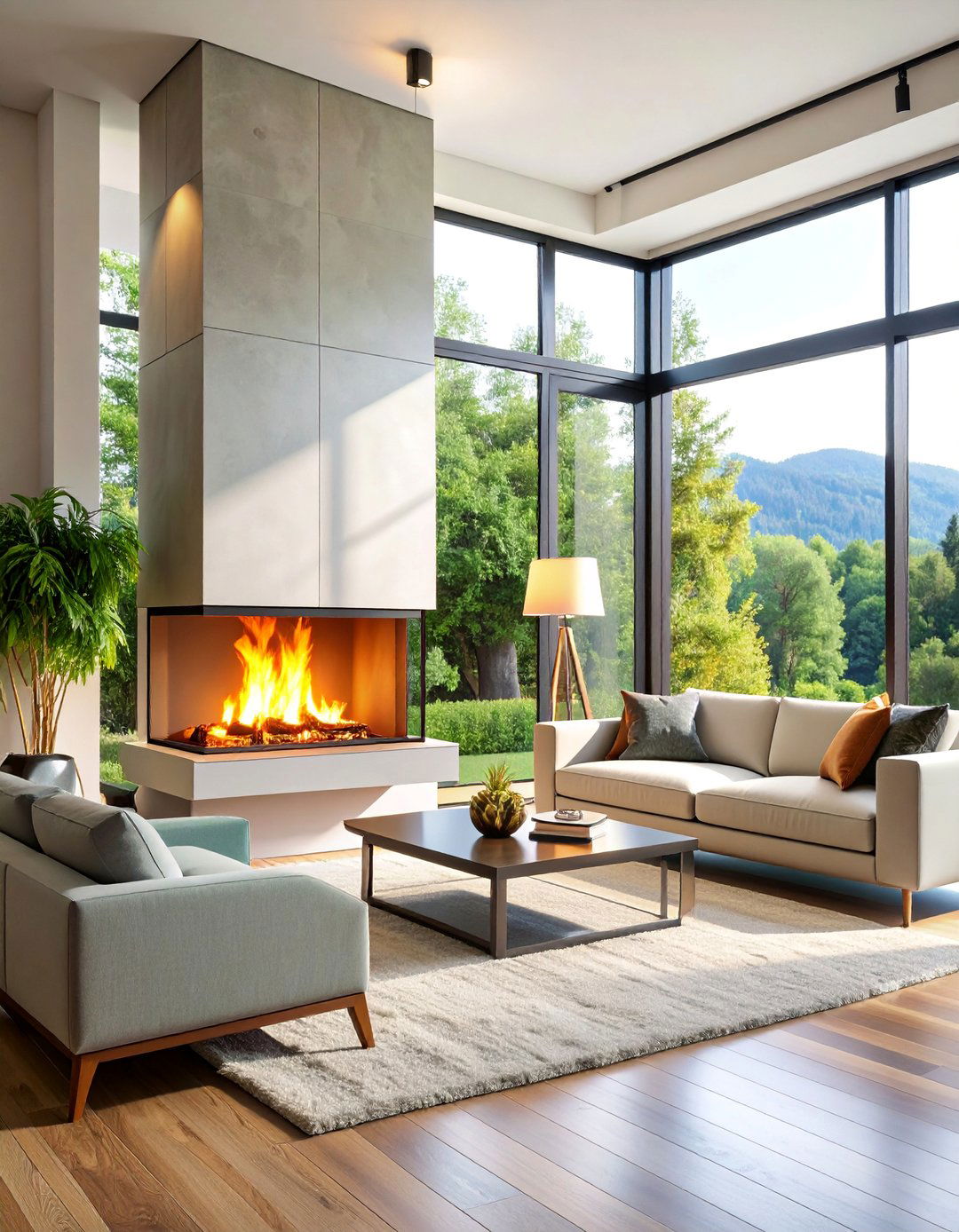 Glass Fronted Log Burner with Panoramic Flame Viewing - 25 Log Burner Ideas