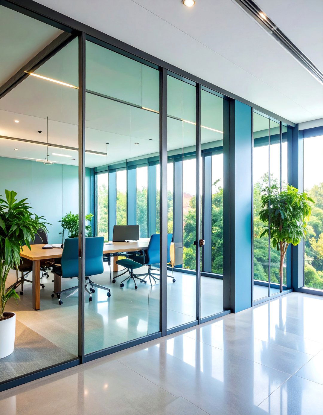 Glass Half Wall Room Divider - 25 Half Wall Ideas