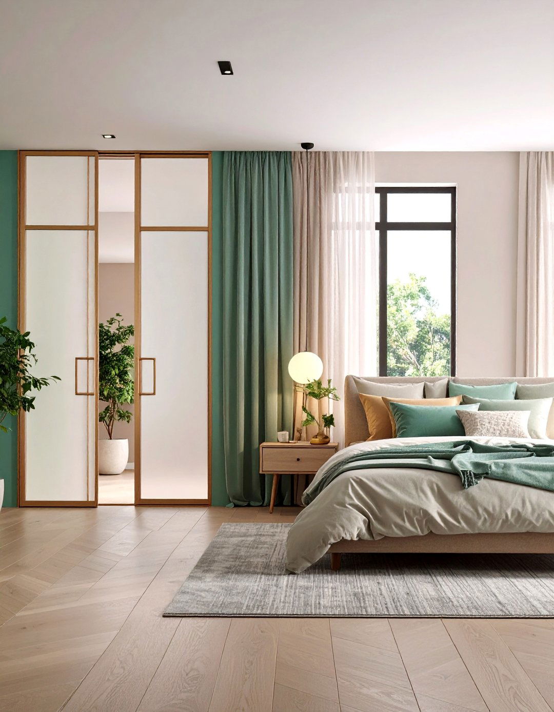Glass Panel Inserts - 25 Bedroom Door Decorating Ideas