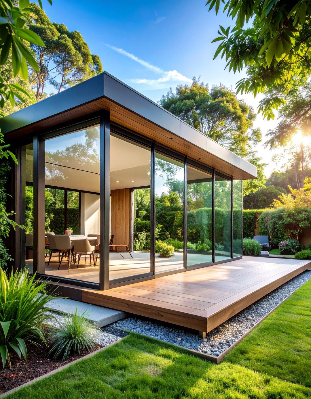 Glass Panel Modern Screening - 25 Garden Screening Ideas