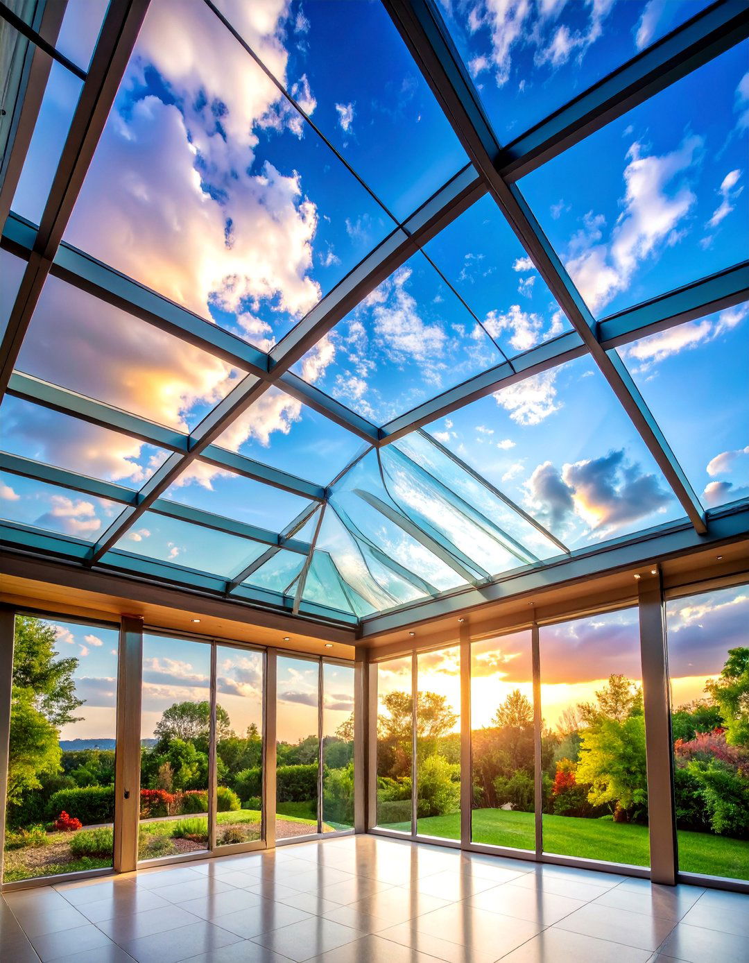 Glass Panel Modern Transparent - 25 Porch Ceiling Ideas